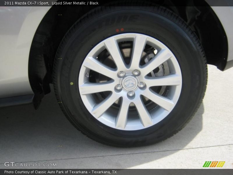 Liquid Silver Metallic / Black 2011 Mazda CX-7 i Sport