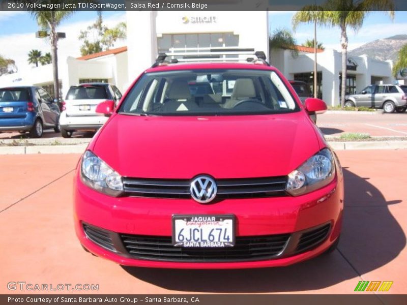 Salsa Red / Cornsilk Beige 2010 Volkswagen Jetta TDI SportWagen