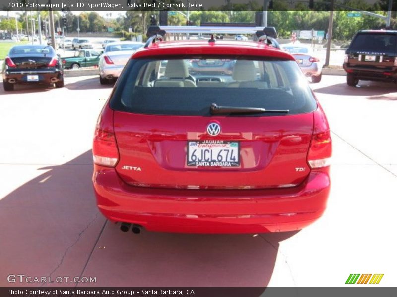 Salsa Red / Cornsilk Beige 2010 Volkswagen Jetta TDI SportWagen