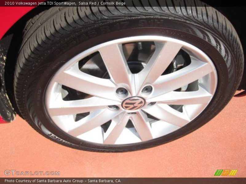 Salsa Red / Cornsilk Beige 2010 Volkswagen Jetta TDI SportWagen