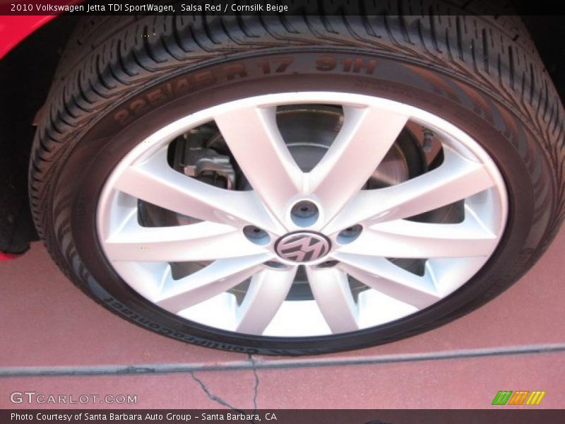 Salsa Red / Cornsilk Beige 2010 Volkswagen Jetta TDI SportWagen