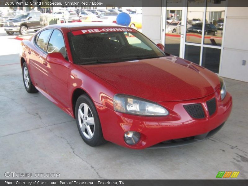 Crimson Red / Ebony 2008 Pontiac Grand Prix Sedan