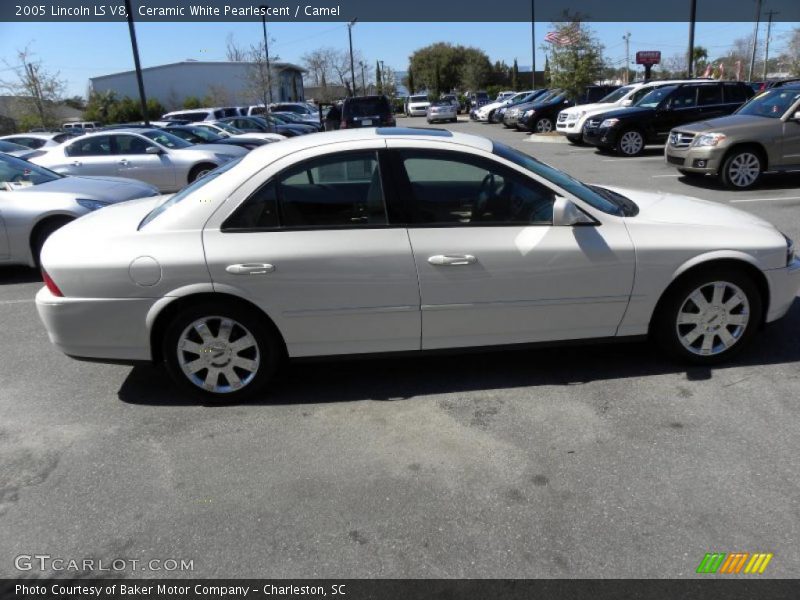 Ceramic White Pearlescent / Camel 2005 Lincoln LS V8