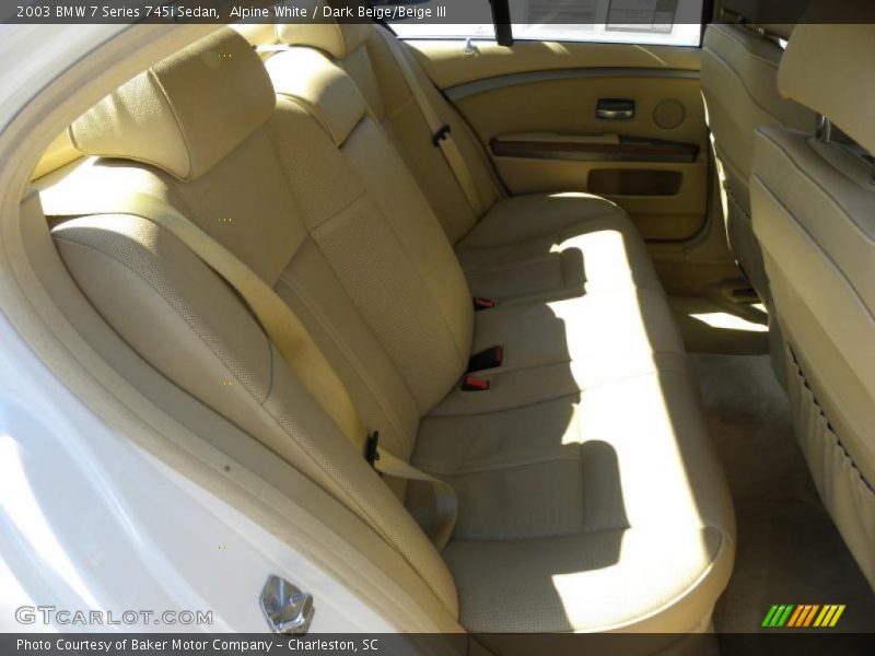 Alpine White / Dark Beige/Beige III 2003 BMW 7 Series 745i Sedan