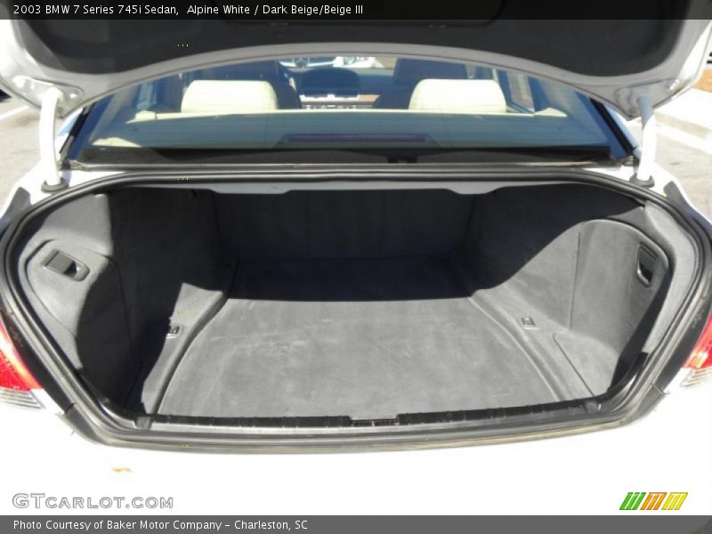 Alpine White / Dark Beige/Beige III 2003 BMW 7 Series 745i Sedan