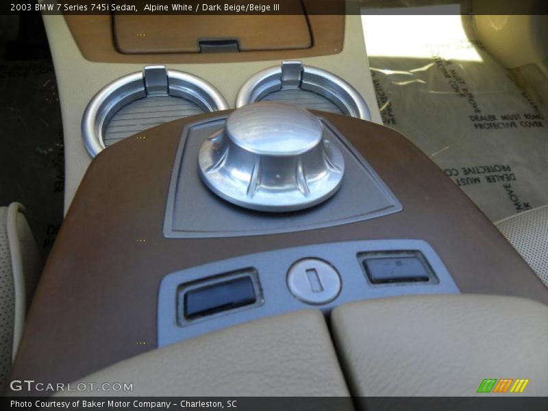 Alpine White / Dark Beige/Beige III 2003 BMW 7 Series 745i Sedan