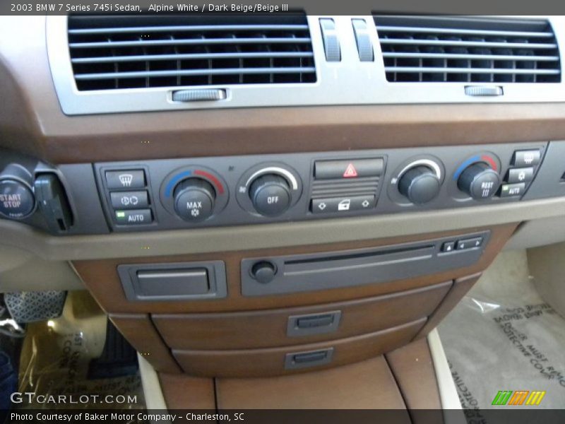 Alpine White / Dark Beige/Beige III 2003 BMW 7 Series 745i Sedan