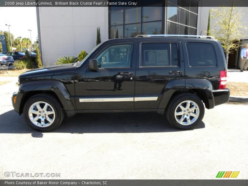 Brilliant Black Crystal Pearl / Pastel Slate Gray 2008 Jeep Liberty Limited