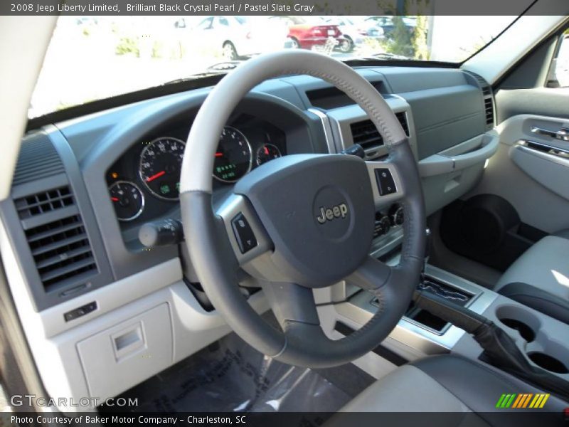 Brilliant Black Crystal Pearl / Pastel Slate Gray 2008 Jeep Liberty Limited