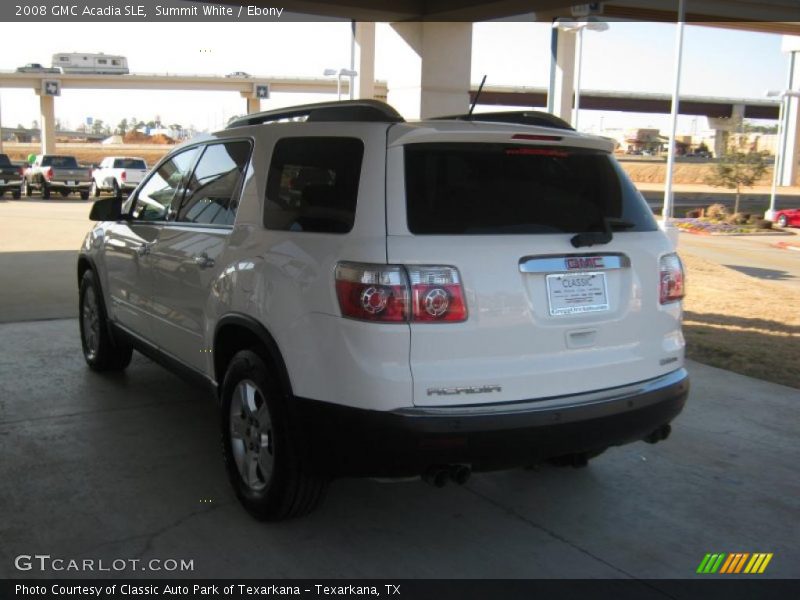Summit White / Ebony 2008 GMC Acadia SLE