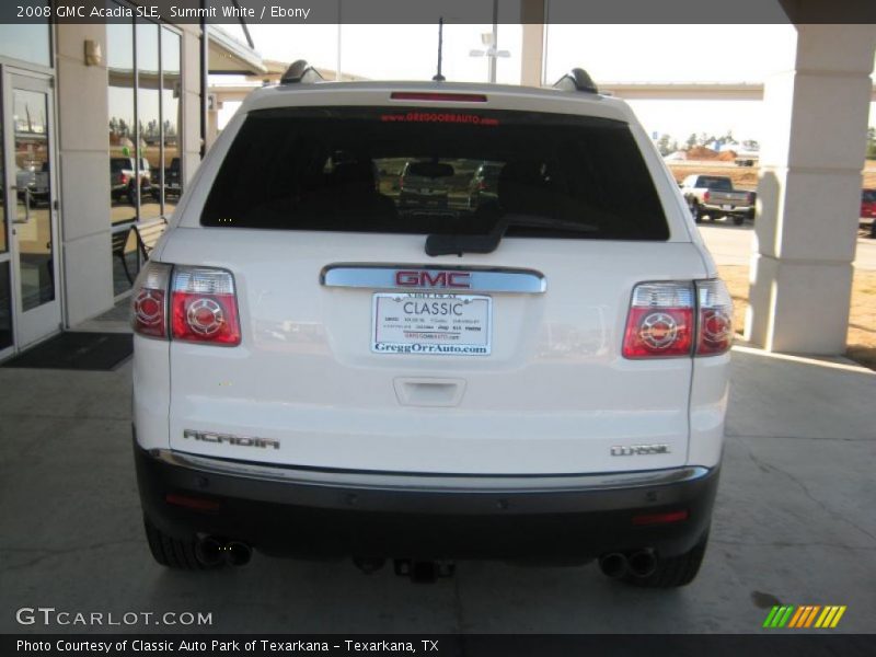 Summit White / Ebony 2008 GMC Acadia SLE
