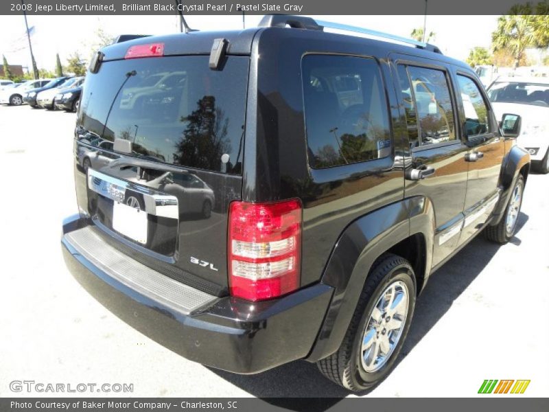 Brilliant Black Crystal Pearl / Pastel Slate Gray 2008 Jeep Liberty Limited