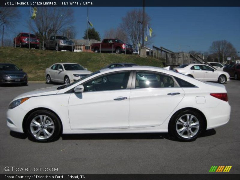 Pearl White / Camel 2011 Hyundai Sonata Limited