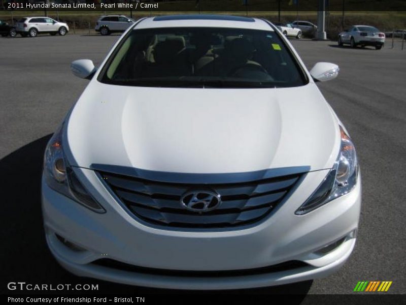 Pearl White / Camel 2011 Hyundai Sonata Limited