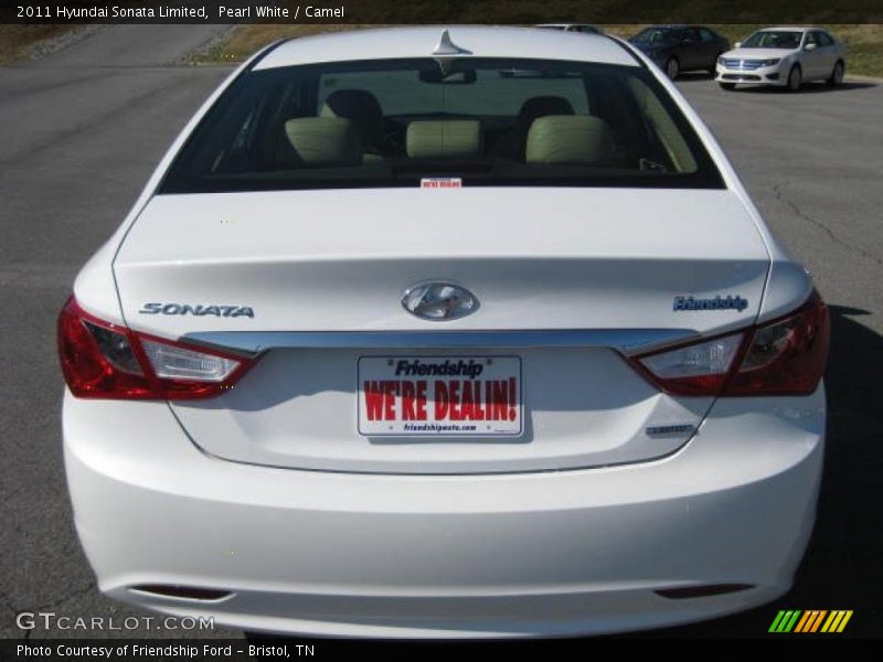 Pearl White / Camel 2011 Hyundai Sonata Limited