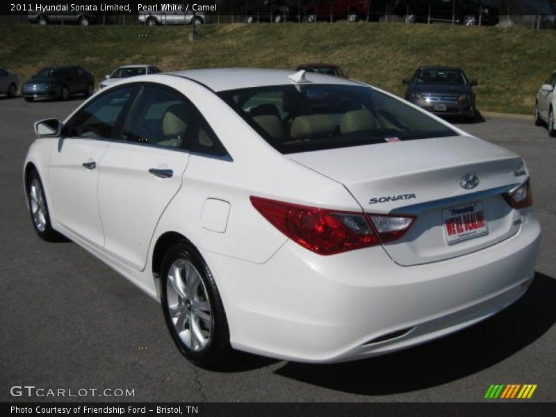Pearl White / Camel 2011 Hyundai Sonata Limited