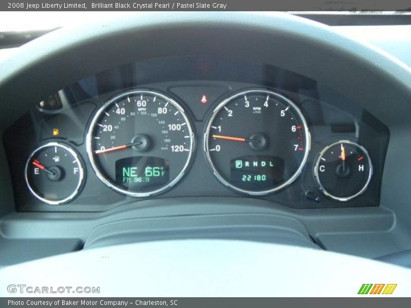 Brilliant Black Crystal Pearl / Pastel Slate Gray 2008 Jeep Liberty Limited