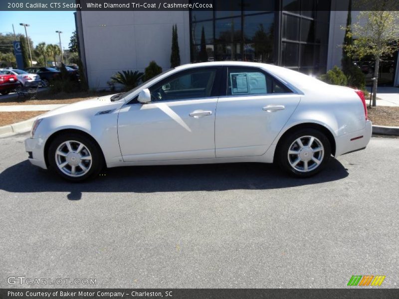 White Diamond Tri-Coat / Cashmere/Cocoa 2008 Cadillac CTS Sedan