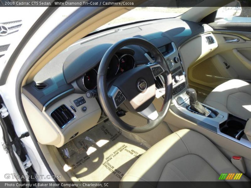 White Diamond Tri-Coat / Cashmere/Cocoa 2008 Cadillac CTS Sedan