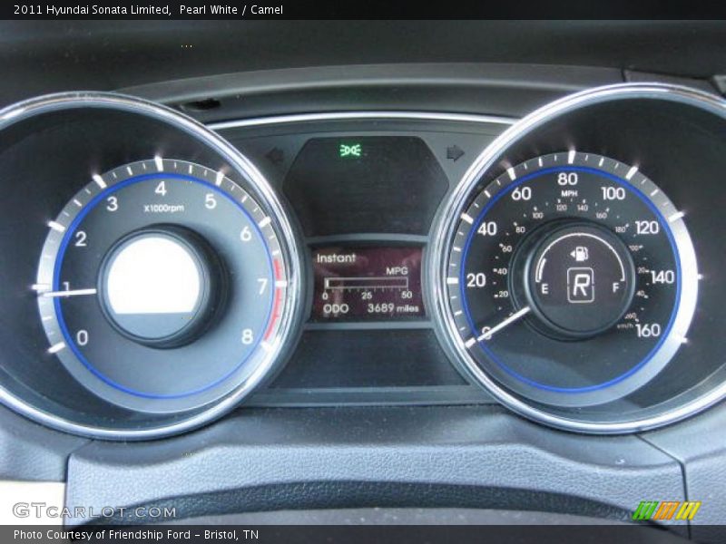 Pearl White / Camel 2011 Hyundai Sonata Limited