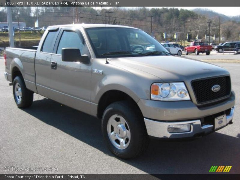 Arizona Beige Metallic / Tan 2005 Ford F150 XLT SuperCab 4x4