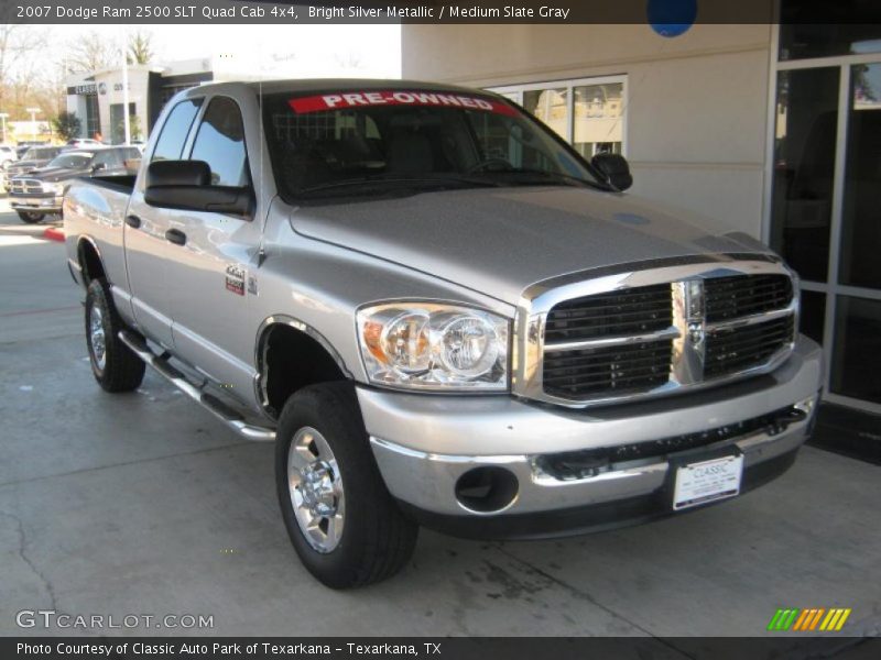 Bright Silver Metallic / Medium Slate Gray 2007 Dodge Ram 2500 SLT Quad Cab 4x4