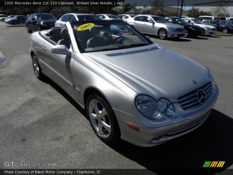 Brilliant Silver Metallic / Ash 2005 Mercedes-Benz CLK 320 Cabriolet