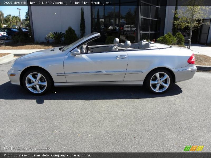 Brilliant Silver Metallic / Ash 2005 Mercedes-Benz CLK 320 Cabriolet