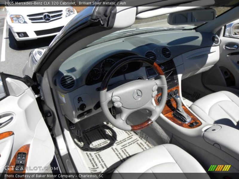 Brilliant Silver Metallic / Ash 2005 Mercedes-Benz CLK 320 Cabriolet