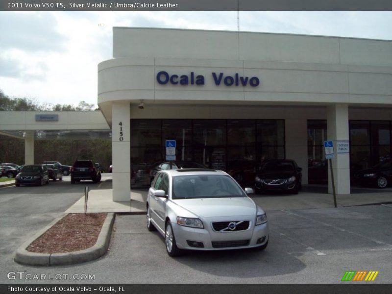 Silver Metallic / Umbra/Calcite Leather 2011 Volvo V50 T5