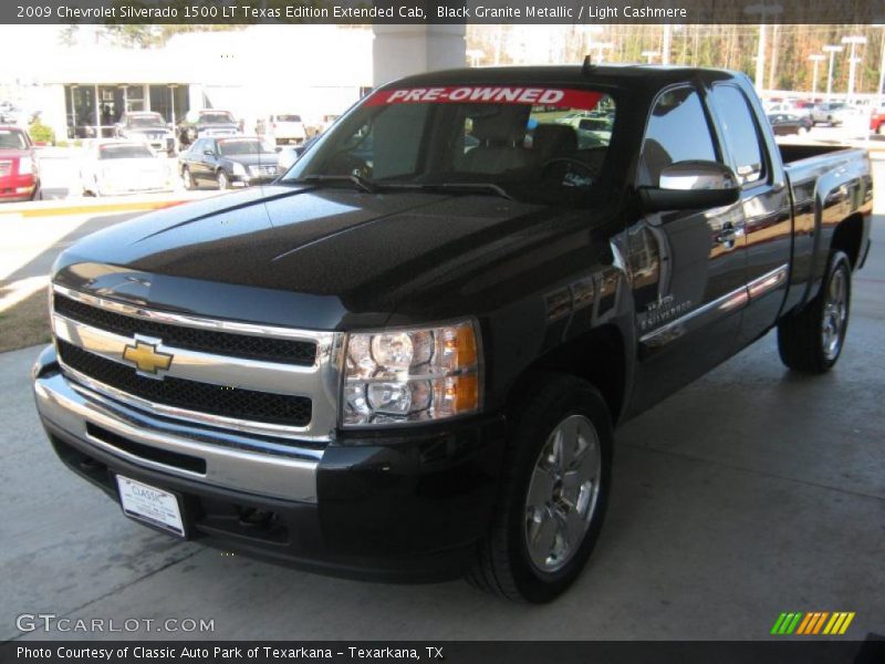 Black Granite Metallic / Light Cashmere 2009 Chevrolet Silverado 1500 LT Texas Edition Extended Cab