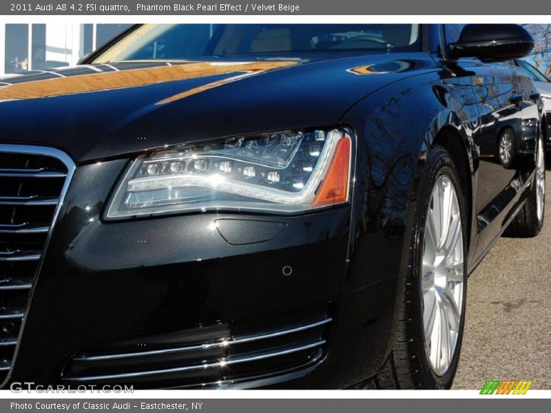 Phantom Black Pearl Effect / Velvet Beige 2011 Audi A8 4.2 FSI quattro