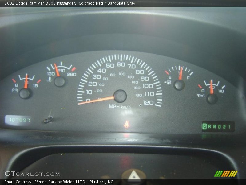 Colorado Red / Dark Slate Gray 2002 Dodge Ram Van 3500 Passenger
