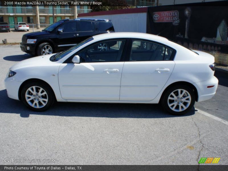 Rally White / Beige 2008 Mazda MAZDA3 i Touring Sedan