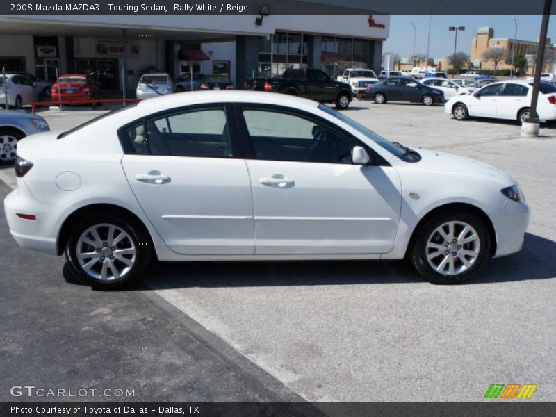 Rally White / Beige 2008 Mazda MAZDA3 i Touring Sedan