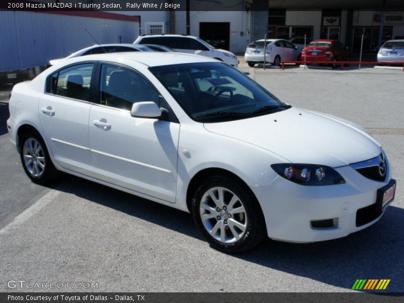 Rally White / Beige 2008 Mazda MAZDA3 i Touring Sedan