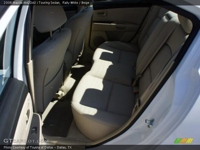 Rally White / Beige 2008 Mazda MAZDA3 i Touring Sedan