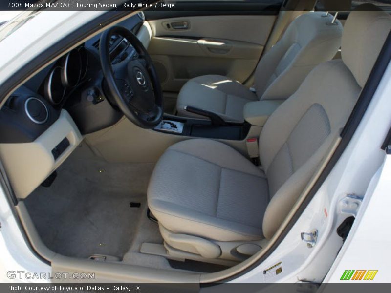 Rally White / Beige 2008 Mazda MAZDA3 i Touring Sedan