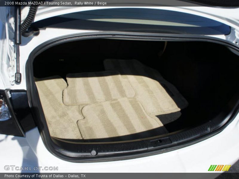 Rally White / Beige 2008 Mazda MAZDA3 i Touring Sedan