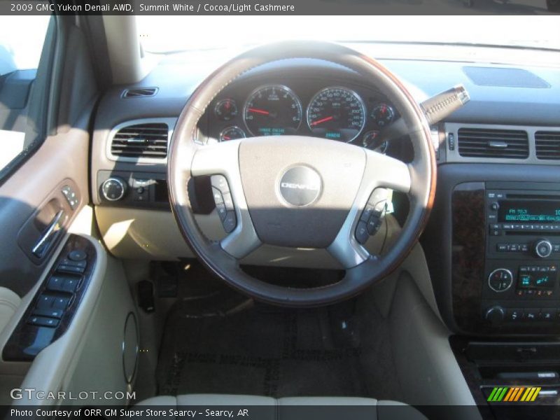 Summit White / Cocoa/Light Cashmere 2009 GMC Yukon Denali AWD
