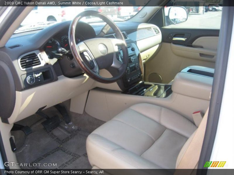 Summit White / Cocoa/Light Cashmere 2009 GMC Yukon Denali AWD