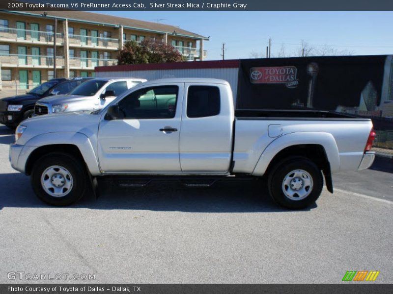 Silver Streak Mica / Graphite Gray 2008 Toyota Tacoma V6 PreRunner Access Cab