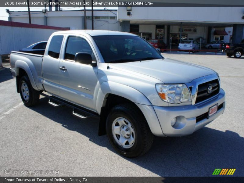 Silver Streak Mica / Graphite Gray 2008 Toyota Tacoma V6 PreRunner Access Cab