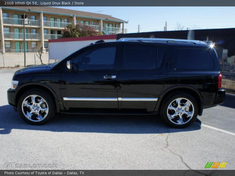 Liquid Onyx Black / Stone 2008 Infiniti QX 56