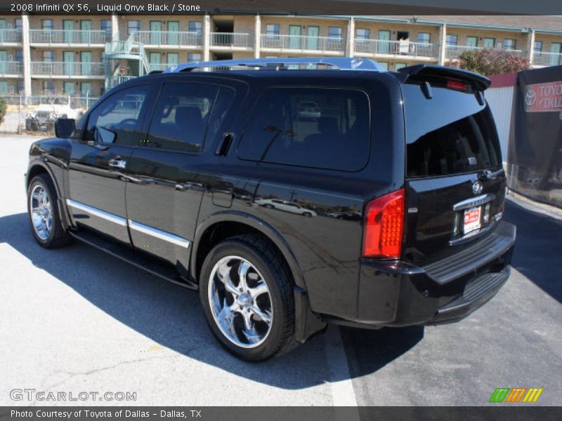 Liquid Onyx Black / Stone 2008 Infiniti QX 56