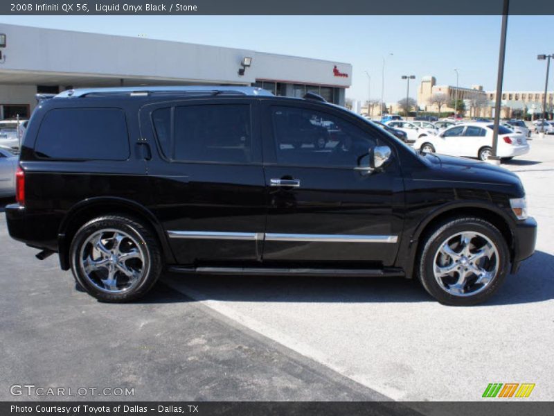 Liquid Onyx Black / Stone 2008 Infiniti QX 56