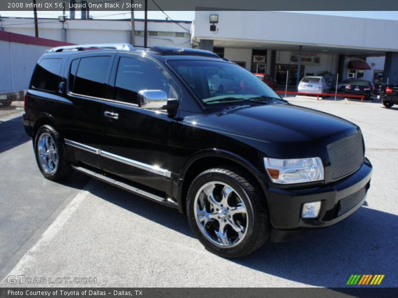 Liquid Onyx Black / Stone 2008 Infiniti QX 56