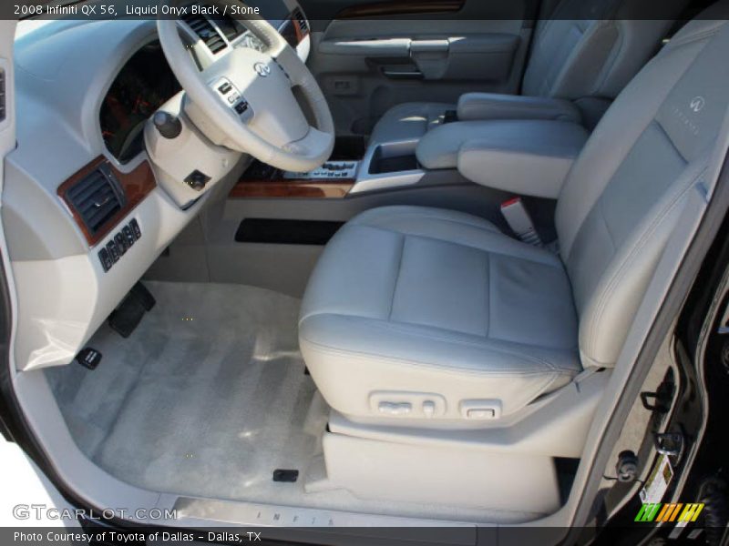 Liquid Onyx Black / Stone 2008 Infiniti QX 56