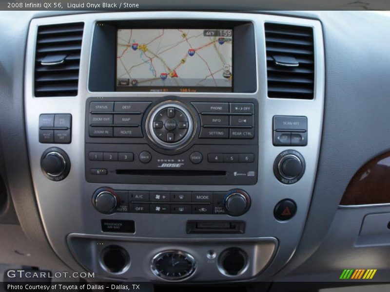 Liquid Onyx Black / Stone 2008 Infiniti QX 56