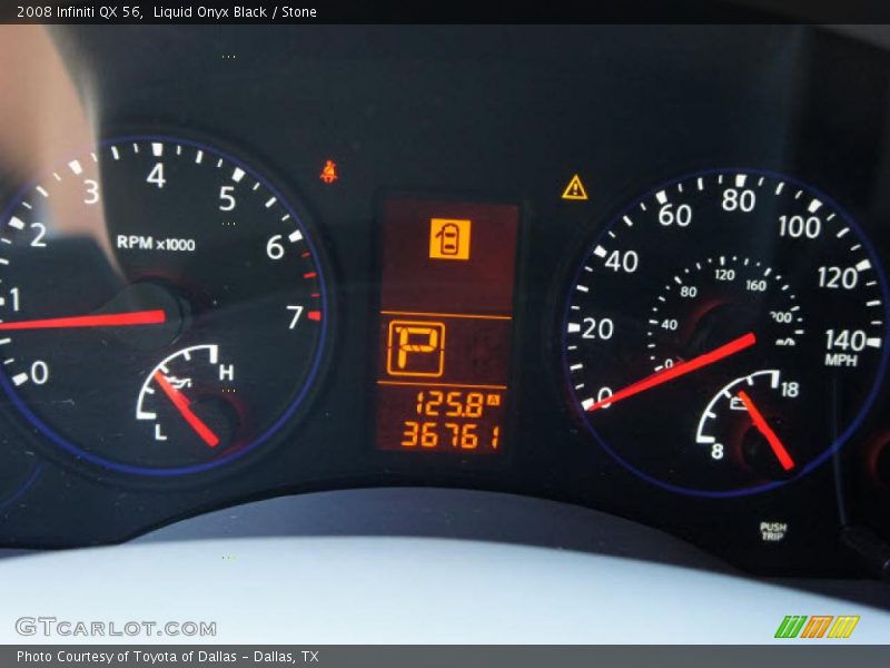 Liquid Onyx Black / Stone 2008 Infiniti QX 56